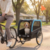 Dog Bike Trailer, Pet Cart Bicycle Carrier with 20 Air Tires, Quick-Release Wheels, Reflectors, Flag