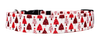 Red Christmas Trees Dog Collar
