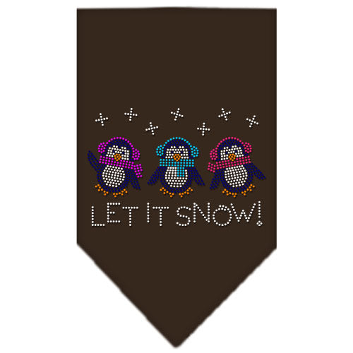 Christmas Pet and Dog Bandana Rhinestone, Let It Snow Penguins