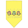 Christmas Pet and Dog Bandana Rhinestone, Let It Snow Penguins