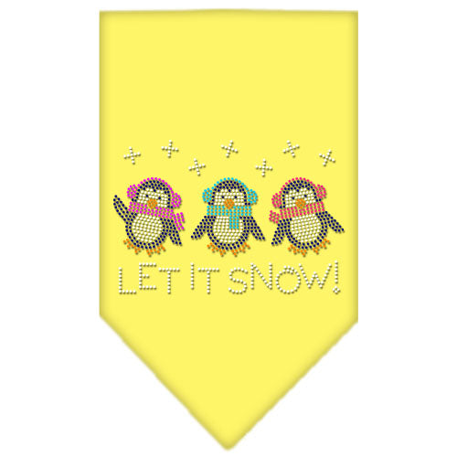 Christmas Pet and Dog Bandana Rhinestone, Let It Snow Penguins