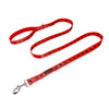 EcoBark Cherry Red Dog Leash- Padded Comfort Grip Leash with Dog Pattern - 4 ft, 5 ft, and 6 ft Leash for Small and Medium Dogs