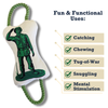 Retro Soldier with Squeaker & Crinkle Paper Plush Dog Toy