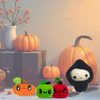 Handmade Cat Toy - 2 pack | Ruby & Olive – The Halloween Apples Chunkle Puffs Infused with Miracle Nip Botanicals