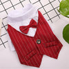Dog Shirt Stylish Suit Pet Small Dog Clothes Bow Tie Wedding Shirt Costume Formal Tuxedo With Bow Tie Puppy Cat Bulldog Clothing