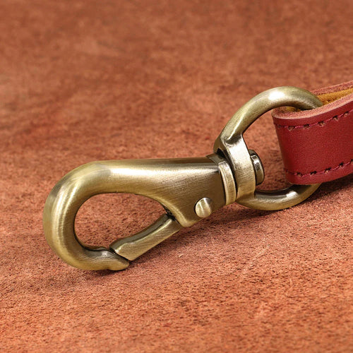 Real Leather Dog Leash Durable Medium Large Dog Lead Genuine Leather Walking Pet Leads Leash for Dogs German Shepherd Pitbull