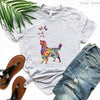Golden Retriever Love Butterfly Animal Printed T Shirt Girls Watercolor Kawaii Dog Tshirt Summer Tops Fashion Solid T-Shirt