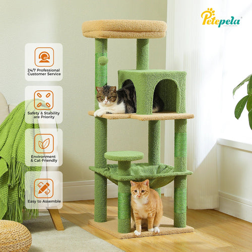 Petepela 5-Level Cat Tree Tower with Hammock and Condo