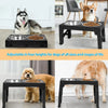 Adjustable Raised Dog Feeder with Double Stainless Steel Bowls