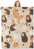 Lovely Guinea Pig Pattern Soft Throw Blanket – Perfect for Animal Lovers, Friends, Couch, Bed, Car, Home, Camping, All-Season