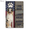 Aussie Metal Tin Sign Wall Decor Australian Shepherd Dog Bath Soap Poster Hanging Plaque Aluminum Signage Posters 8x12 Inch
