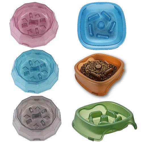 Anti-Choking Slow Feeder Dog Bowl - Non-Slip Plastic Maze Bowl