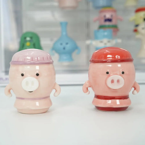 Ceramic Animals Pottery Figurine Crossings Game Model Collection Toys Desktop Ornament Kawaii Miniature Decoration Girls Gifts