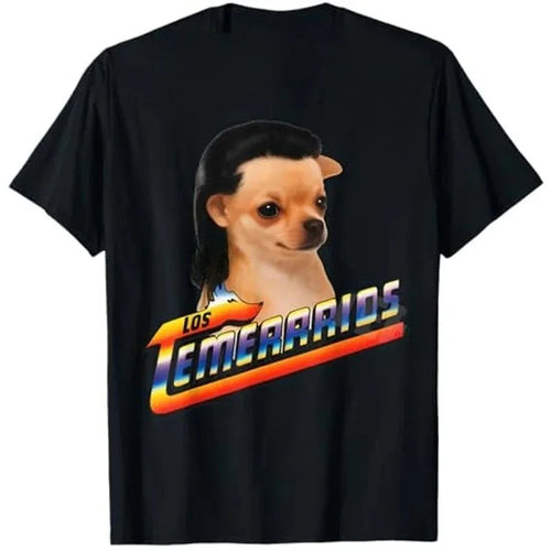 Los Temerarios Dog Funny Meme T-Shirt Cute Y2k Dog Variation Brainrot Graphic Outfit Humorous Printed Tee Streetwear Clothing