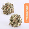 2pcs Small Animals Play Balls Rolling Activity Chew Toys Gnawing Treats for Rabbits Guinea Pigs Chinchilla Bunny Natural Balls