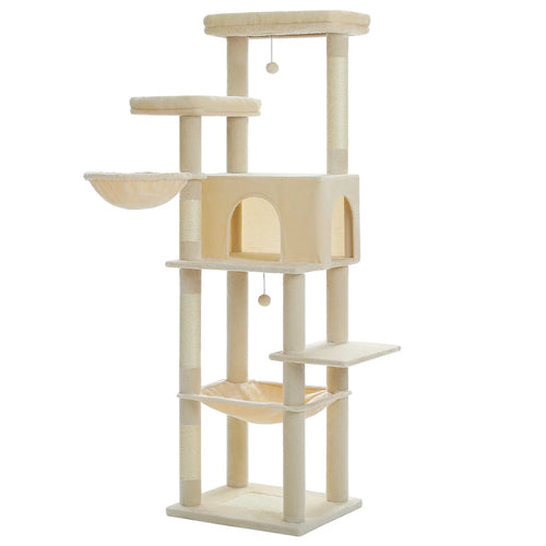 PAWZ Road Large Multi-Level Cat Tree - 186cm Wood Tower