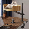Height-Adjustable Wooden Cat Desk Bed - Metal Frame Safe Cat Rack, Top Choice for Cat Lovers