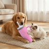 Pet Companion Pink Giant Tumbler Cup Plush Squeaky Dog Toy