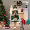 PAWZ Road Christmas Cat Tree Tower - 3 Condos Green/White 135cm