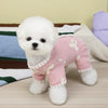Teddy Backless Four-Legged Sweatshirt Pet Winter Warmth Pyjamas Small Dog Litter Bear Pattern Jumpsuits Clothes