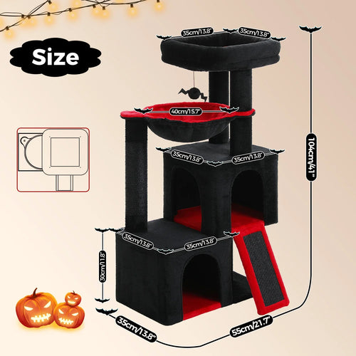 PAWZ Road Large Multi-Level Cat Tree with Condo and Hammock