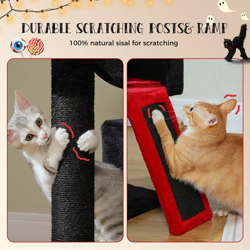 Pequlti 104cm Multi-Level Cat Tree with 2 Condos - Wood