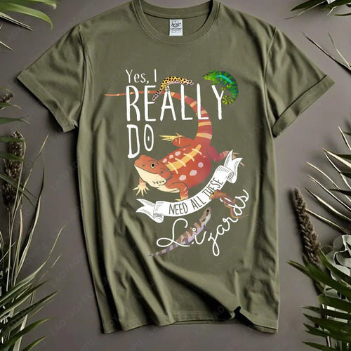 Funny Lizard Cotton Clothing Women Men Reptile Lover Gift Tops Pet Bearded Dragon Leopard Gecko Chameleon Cute Graphic Tshirt