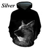 New Fashion Casual German Shepherd Animal Dog 3D Printing Men's Round Neck Hoodie Tops T-shirt Couple Hoodie