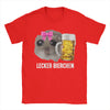 Delicious Beers Sad Hamster Meme Men's T Shirt Lecker Bierchen Vintage Tees Short Sleeve O Neck T-Shirt Cotton Adult Clothing
