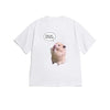 Funny Hamster Meme Graphic T-Shirt Cute K-pop Hamster Headphones Novelty Tee Casual Loose Fit Short Sleeve Top for Men Women