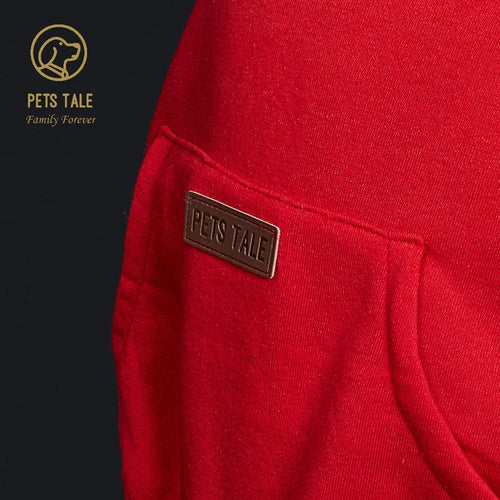 Colorful Dog Hoodie with Pocket & Leather Patch — Cozy Pet Hoodie