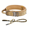 Tactical Dog Collar with Control Handle — 1000D Nylon, Double Closure & D-Ring | Collar Only or Collar & Leash Set | M–XL