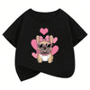 Summer Spring Fashion Cute French Bulldog Design Printed T Shirts short sleeve Kids Children's T-shirt Boys Girls Casual Top Tee