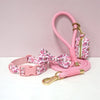 Luxury Bow Dog Collar Set | Cotton & Polyester | XS–XL | With Leash & Poop Bag