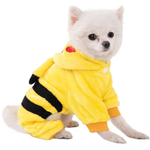 Soft Fleece Pet Dog Hoodie Jumpsuit for Small Dogs & Cats