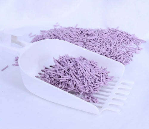 Flushable Lavender Scented Tofu Cat Litter, 5.5 Lbs Low Tracking 2mm Pellets