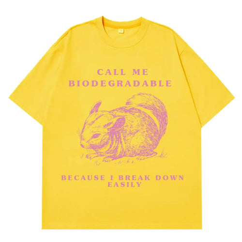 Chinchilla Funny Meme T Shirt Men Women Aesthetic Trend T-shirts Summer Short-sleeved Loose Casual Cotton Harajuku T-shirts