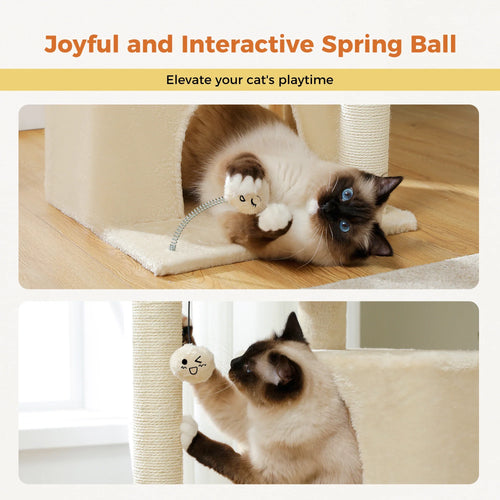 PAWZ Road Large Multi-Level Cat Tree with Condo and Hammock
