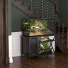 40-120 Gallon Black Reptile Tank Stand with Storage and Power Outlet, 48x24 Tabletop