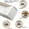 Reptile Bathing Pool Reptile Feeding Dish Water Bowl with Ramp Aquarium Ornament for Snake, Turtle, Bearded Dragon, Lizard Bath