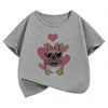 Summer Spring Fashion Cute French Bulldog Design Printed T Shirts short sleeve Kids Children's T-shirt Boys Girls Casual Top Tee