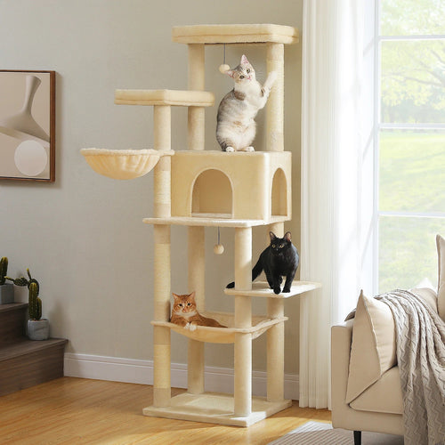 PAWZ Road Large Multi-Level Cat Tree - 186cm Wood Tower