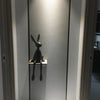 25cm Sitting Rabbit Figurine Long-legged Bunny Resin Statue Animal Sculpture Home Office Bookshelf Desktop Easter Decor Ornament