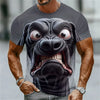 Funny 3D Dog Print Men's T-Shirts Fashion Animal Pattern Summer Street Short Sleeve Casual O-neck Breathable Tees Man Loose Tops