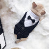 English Style Gentleman Dog Dress Puppy Suit with Tie for Formal Occasions Four Seasons Wedding Pet Photo Teddy Clothes
