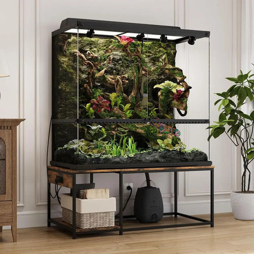 4x2x2 Reptile Enclosure Stand – 48x24 Tall Reptile Tank Stand or 120 Gallon Aquarium Stand, Bearded Dragon Cage, Snake Enclosu