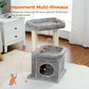 Pequlti Multi-Level Cat Tree Tower with Condo and Hammock