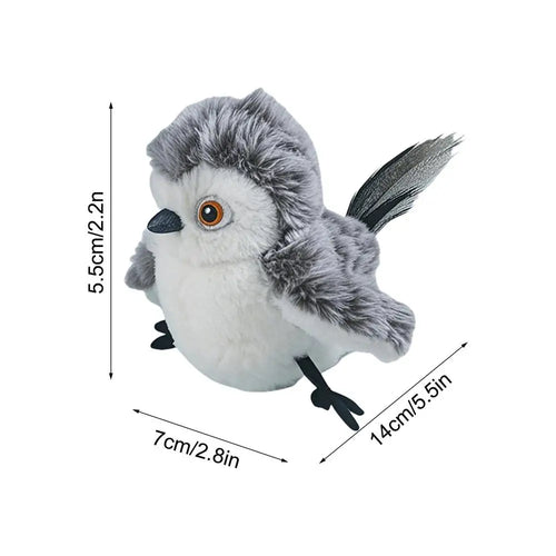 Flying Flapping Bird with Catnip Realistic Interactive Cat Feather Toys Soft and Cozy Kitten Toys Flapping Bird for All Breeds