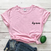 dog mum pocket tshirt cute women short sleeve dog mom tee shirt top