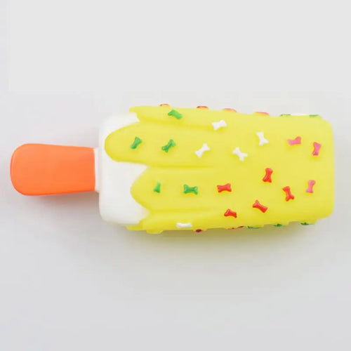 Dog Squeak Chew Toy - Plush Donut Burger Ice Cream Style